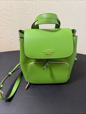 kate spade Lime Green Leather Mini Backpack